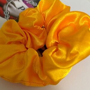 yellow silk schrunchie